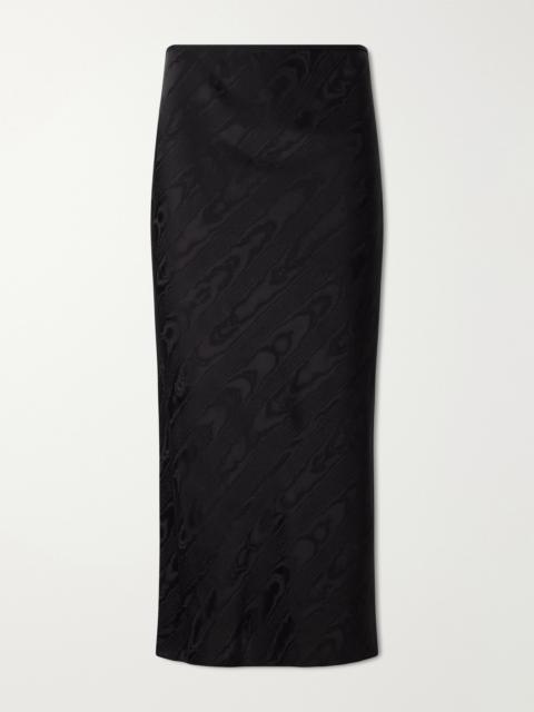 Dries Van Noten Moire Midi Skirt