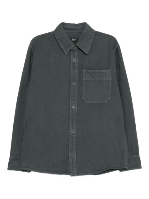 A.P.C. chest pouch pocket shirt jacket