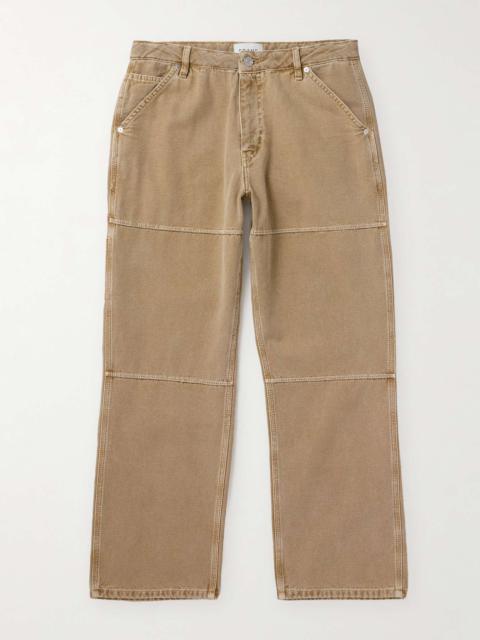 FRAME Straight-Leg Panelled Cotton-Canvas Trousers