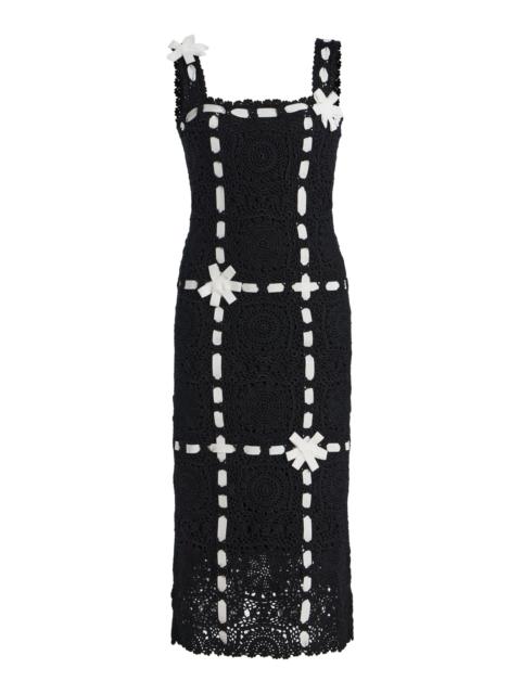 CAROLINA HERRERA Hand-Crocheted Midi Dress