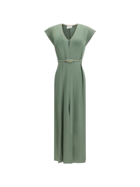 forte_forte V-neck rope-belt dress