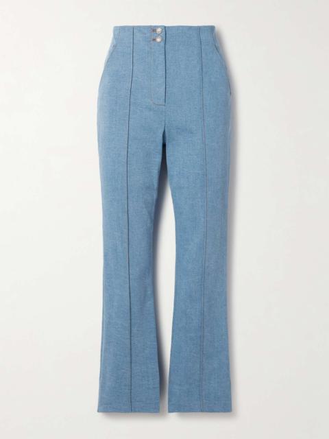 Kean cropped high-rise flared jeans
