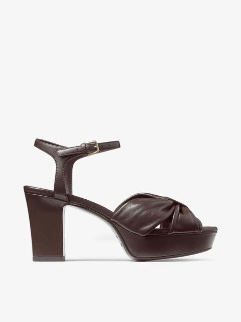 Heloise 80
Coffee Nappa Leather Platform Sandals
