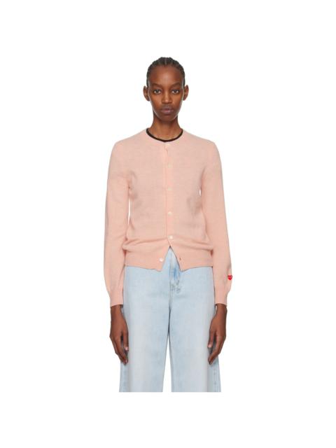 Comme des Garçons PLAY Pink Small Heart Cardigan