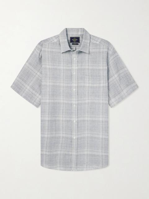 Portuguese Flannel Gem Checked Linen Shirt