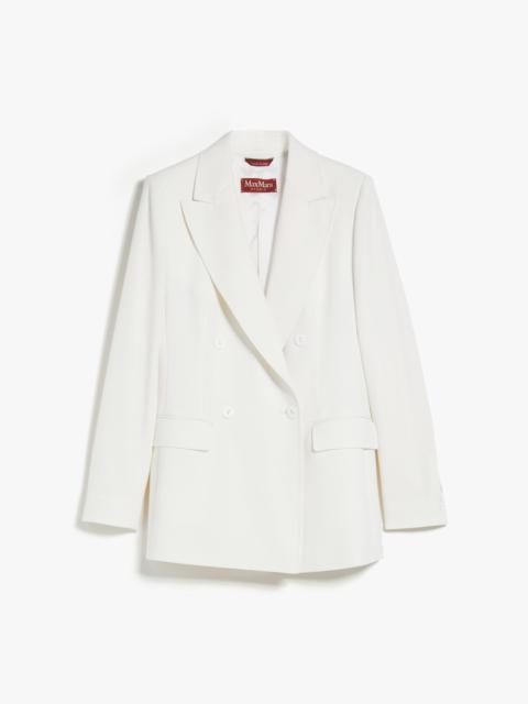 Double-breasted wool crepe blazer
