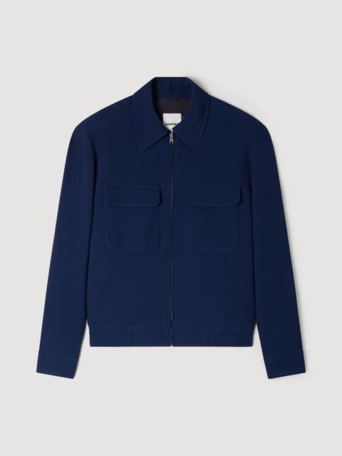 Sandro TEXTURED ZIP-UP JACKET