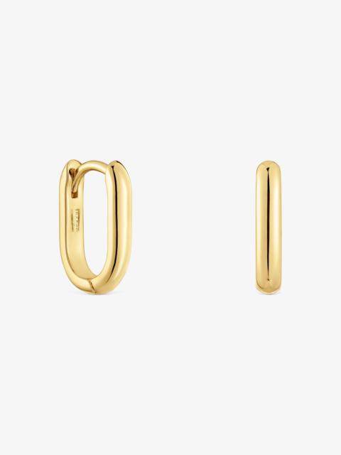 TOUS Short 12 mm Hoop earrings with 18K gold vermeil TOUS Basics