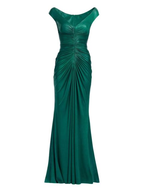 ELIE SAAB off-the-shoulder jersey maxi dress