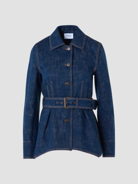 AKRIS Women's Brushed Denim Jacket - Blue Denim