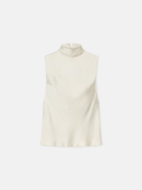 Nanushka Crinkled-Satin Turtleneck Top