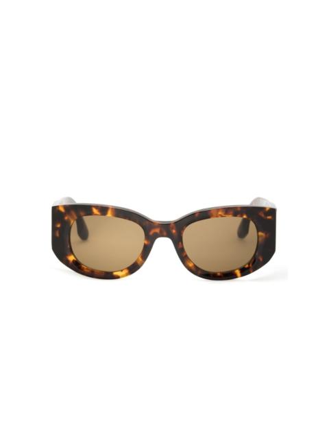 Victoria Beckham tortoiseshell-effect oval-frame sunglasses