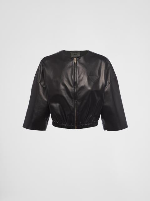 Prada Nappa leather bomber jacket