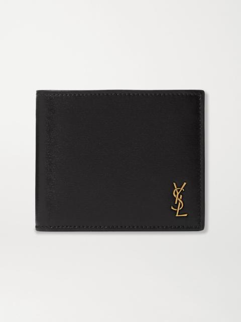 SAINT LAURENT Logo-Appliquéd Leather Billfold Wallet