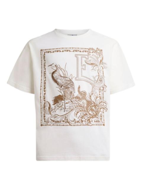 Etro placed-print cotton T-shirt