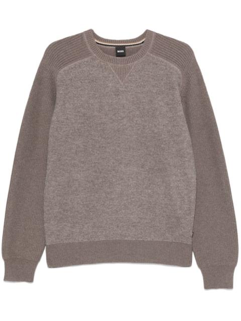 BOSS panelled sweater