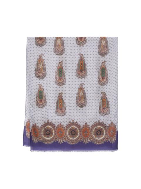 paisley patterned-jacquard scarf