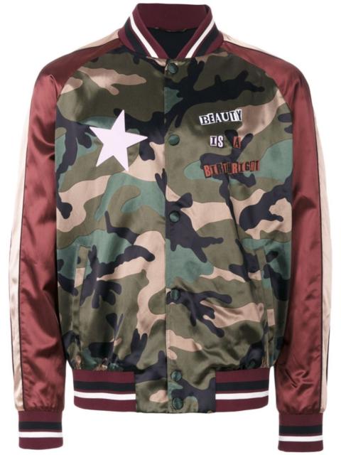 Valentino x Jamie Reid satin bomber jacket