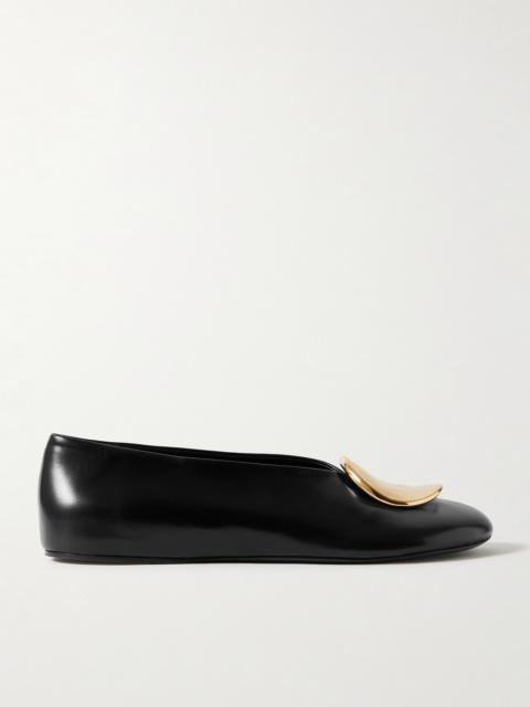 Jil Sander Embellished Leather Ballet Flats