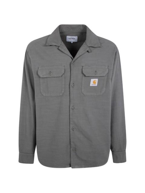 Carhartt WIP Kelsey garment-dyed logo-patch shirt
