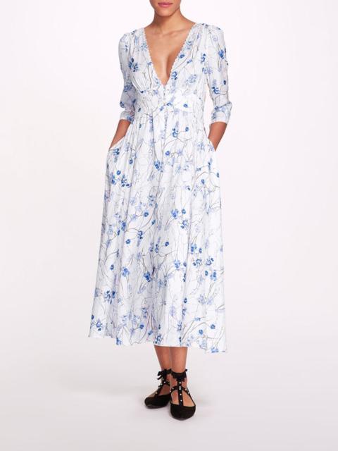 CARNATION SATEEN MIDI DRESS