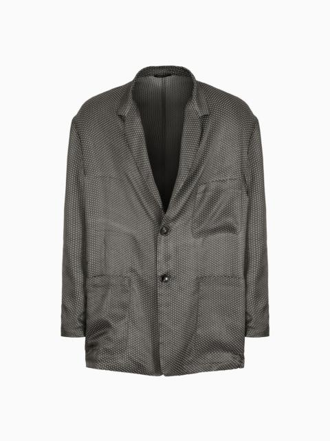 GIORGIO ARMANI Single-breasted viscose-blend jacquard jacket