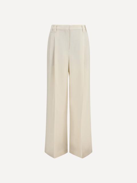 Brunello Cucinelli Wide Pants in fluid twill