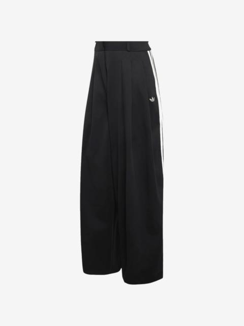 adidas pleated side-stripe trousers