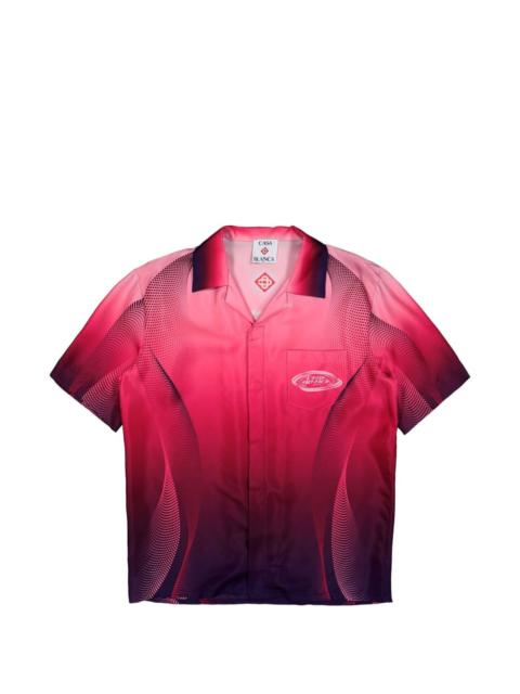 CASABLANCA gradient cuban collar shirt