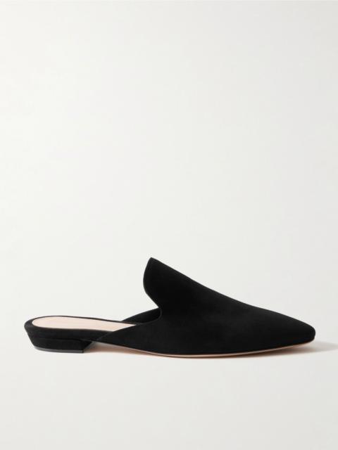 Gianvito Rossi Raja suede slippers Black
