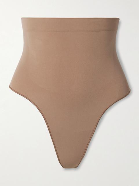 SKIMS Seamless Sculpt High-Waisted Thong - Sienna Light brown