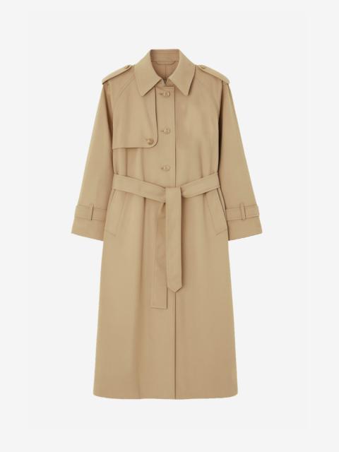 The Frankie Shop Riva Cotton Trench Coat - Camel