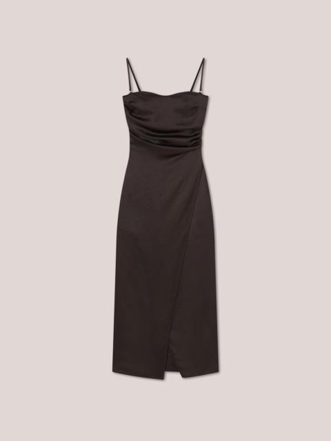 Nanushka KAMARI - Slip satin dress - Espresso