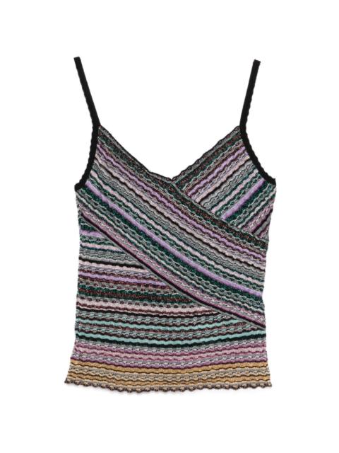 Missoni striped wrap tank top