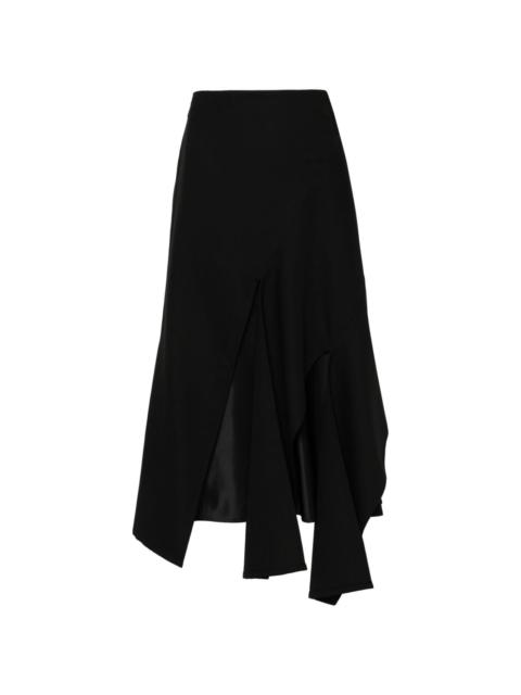 multi-panel midi skirt