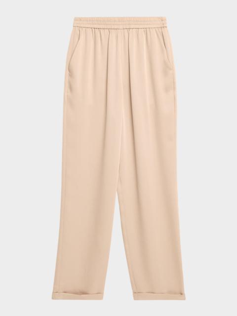 EMPORIO ARMANI Tapered Twill Crepe Trousers