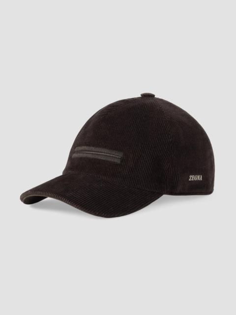 ZEGNA Men's Cashco Baseball Cap - Dark Brown