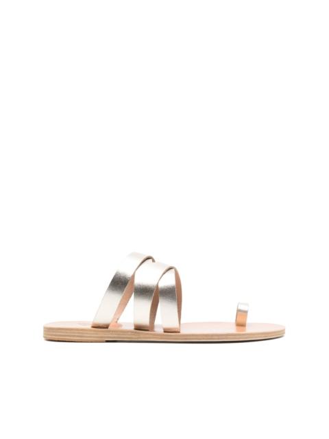ANCIENT GREEK SANDALS Górdia leather flat sandals