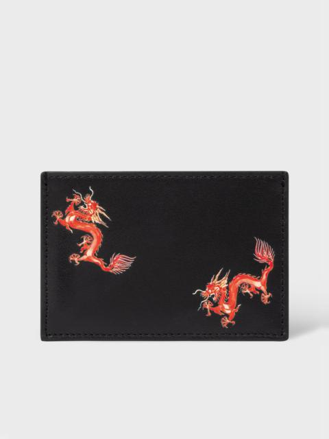 Paul Smith Black Leather 'Year Of The Dragon' Card Holder