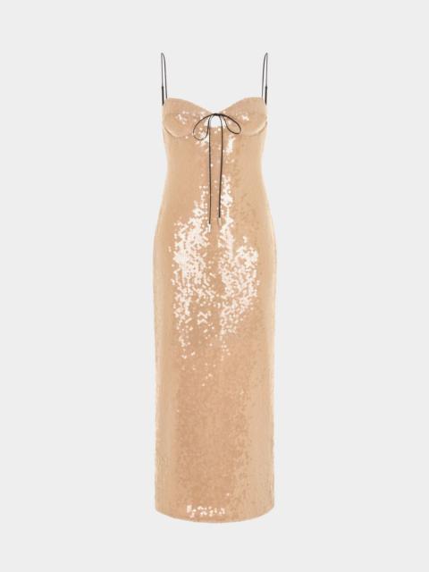 16ARLINGTON CHE MIDI DRESS IN PAILLETTE