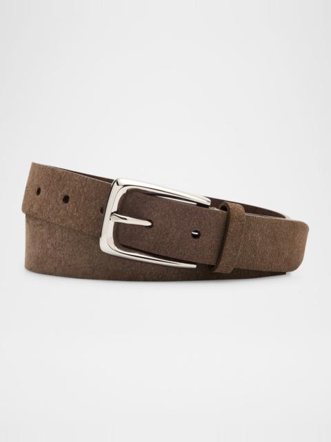 Brunello Cucinelli Men's Reversed Leather Belt