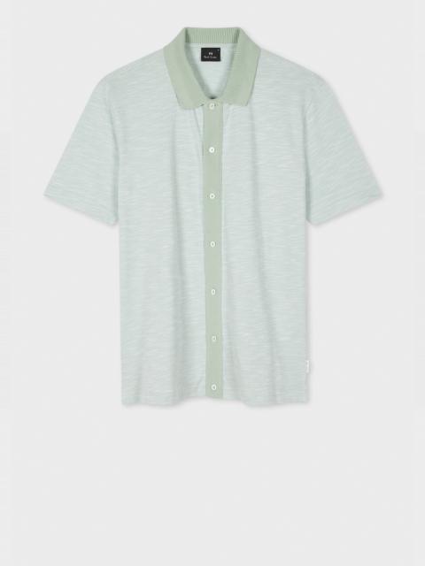 Paul Smith Light Green Button Front Polo Shirt