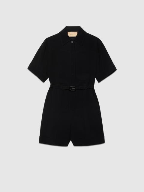 GUCCI Viscose crêpe cady short jumpsuit