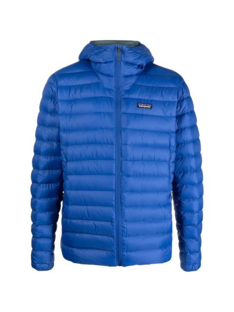 hooded zip-up padded jacket