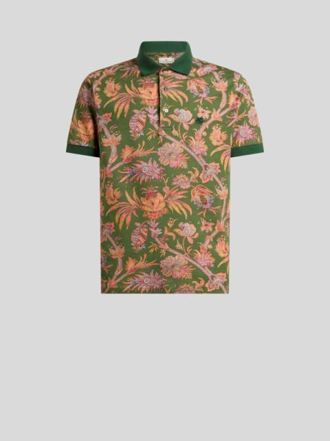 Etro COTTON PIQUÉ POLO SHIRT WITH FLORAL PAISLEY MOTIF