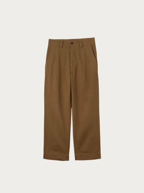MARGARET HOWELL MHL Simple Trousers - Tobacco Raised Cotton Drill