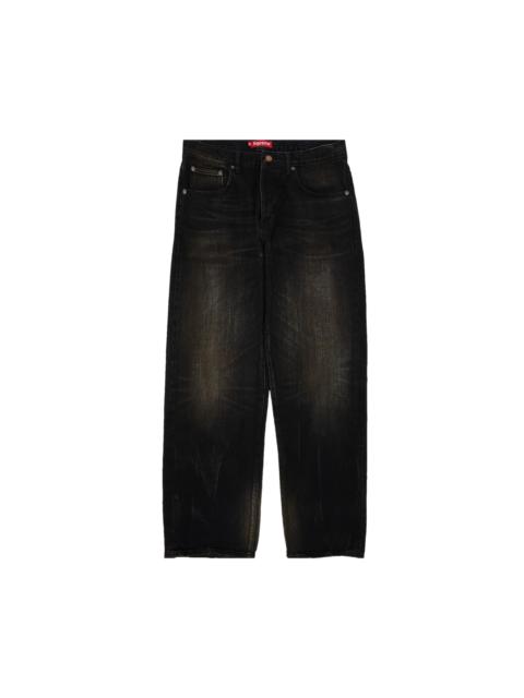 Supreme Supreme Distressed Loose Fit Selvedge Jean 'Washed Black'