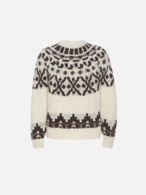 FRAME Fair Isle Sweater in Cream Multi