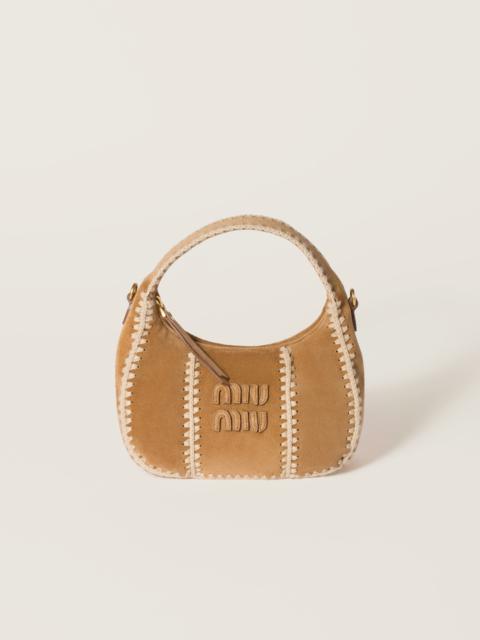 Miu Miu Wander suede and crochet bag