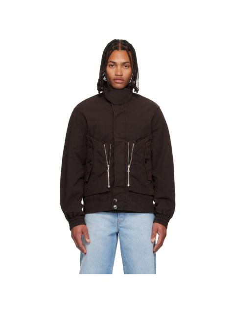 Dries Van Noten Brown Overdyed Shell Jacket